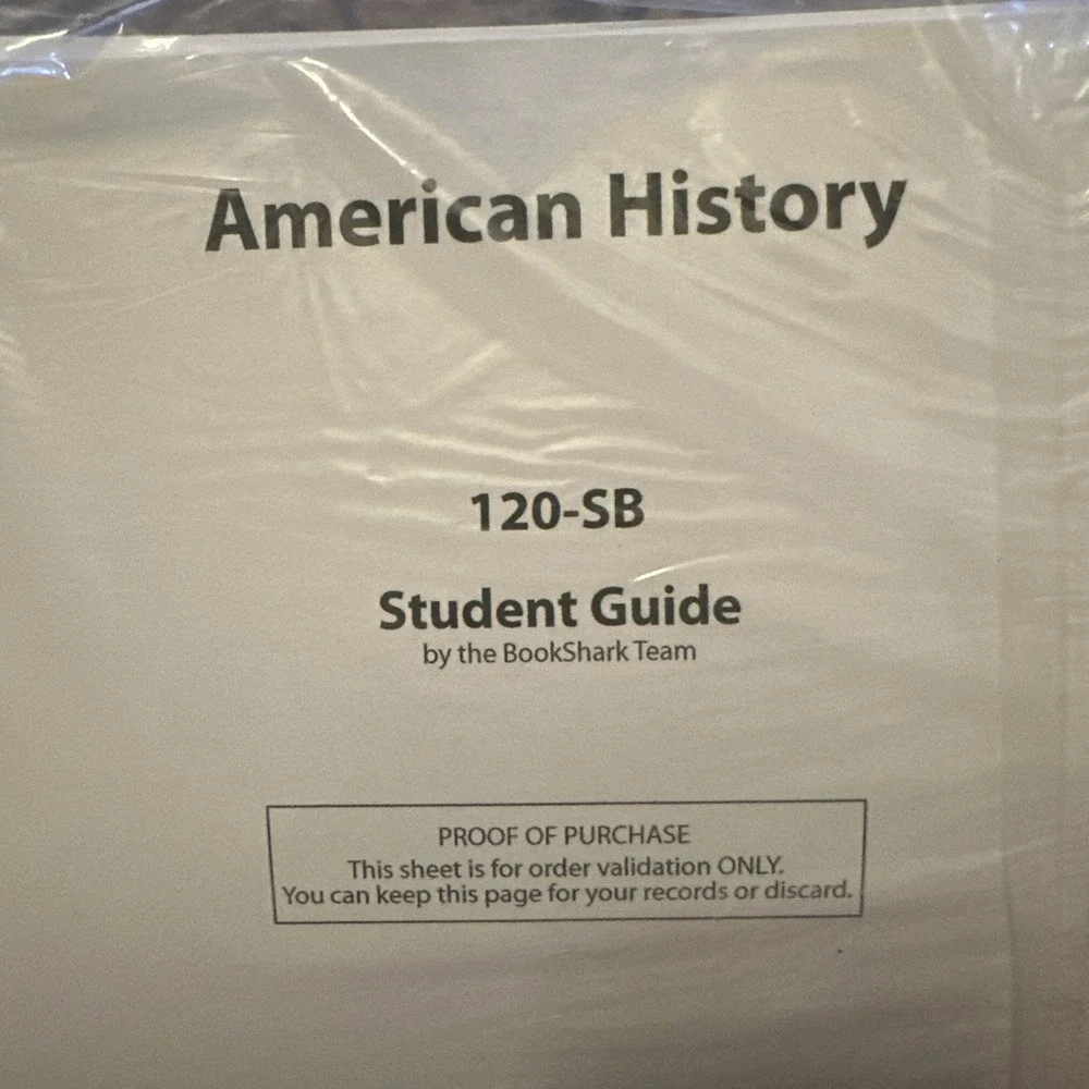 Bookshark American History Parent Guide / Student Guide Ages 14-16 New Loose